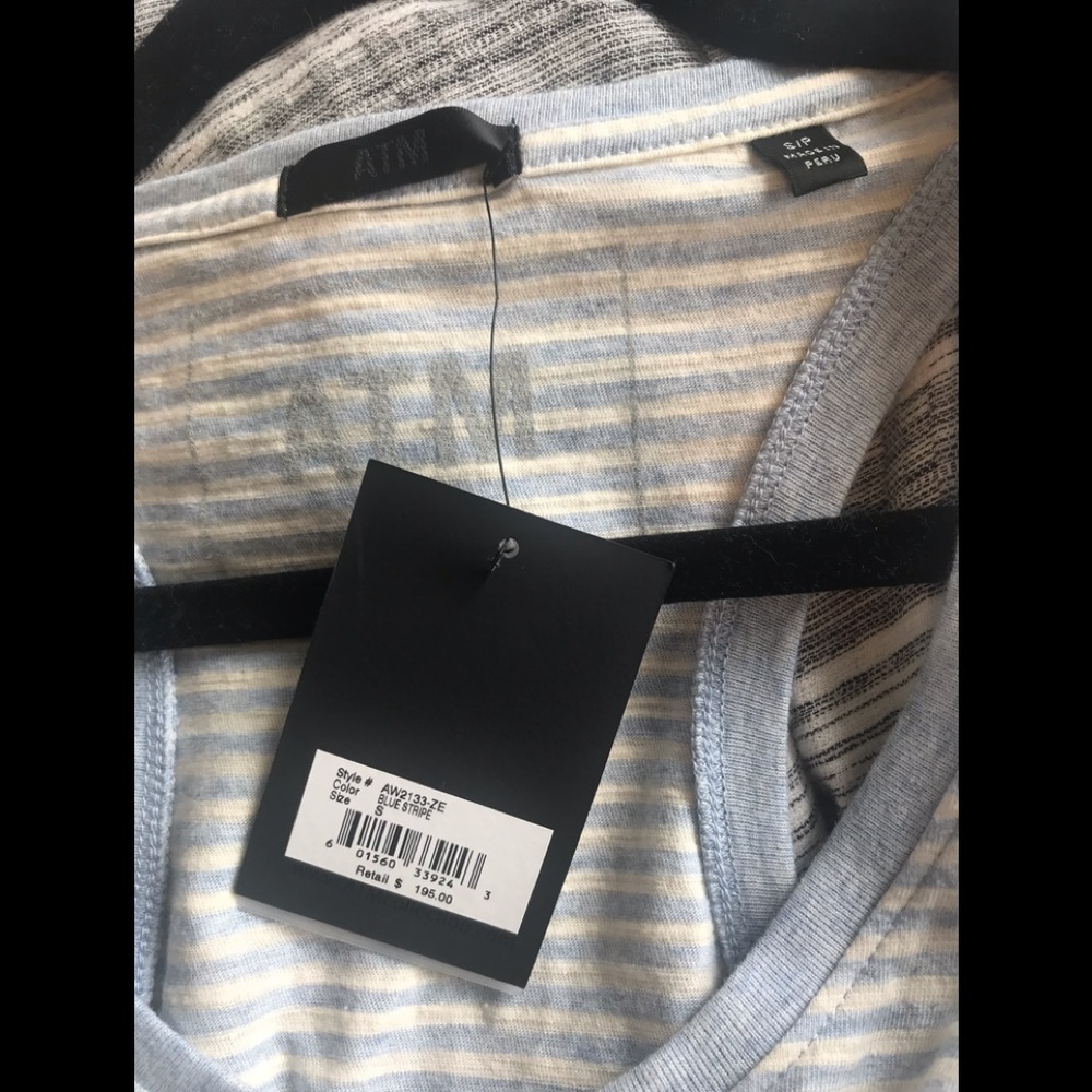 ATM Striped Racerback Tank Dress - Picture 5 of 9
